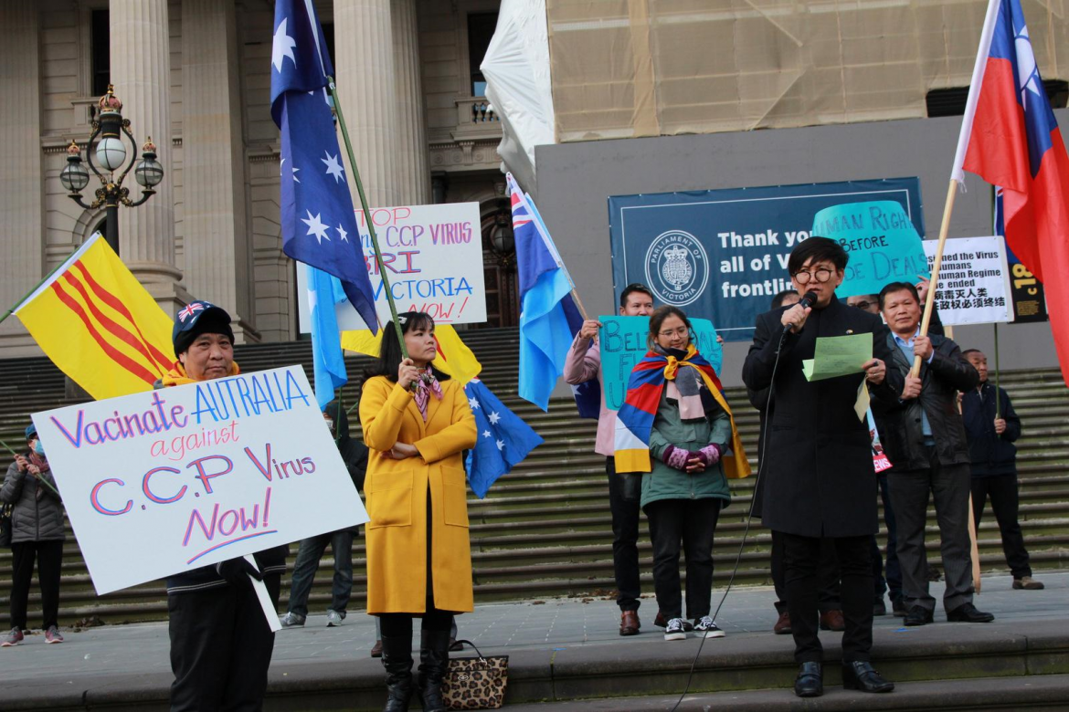 Người Việt tại Úc biểu tình chống ảnh hưởng của Trung cộng.